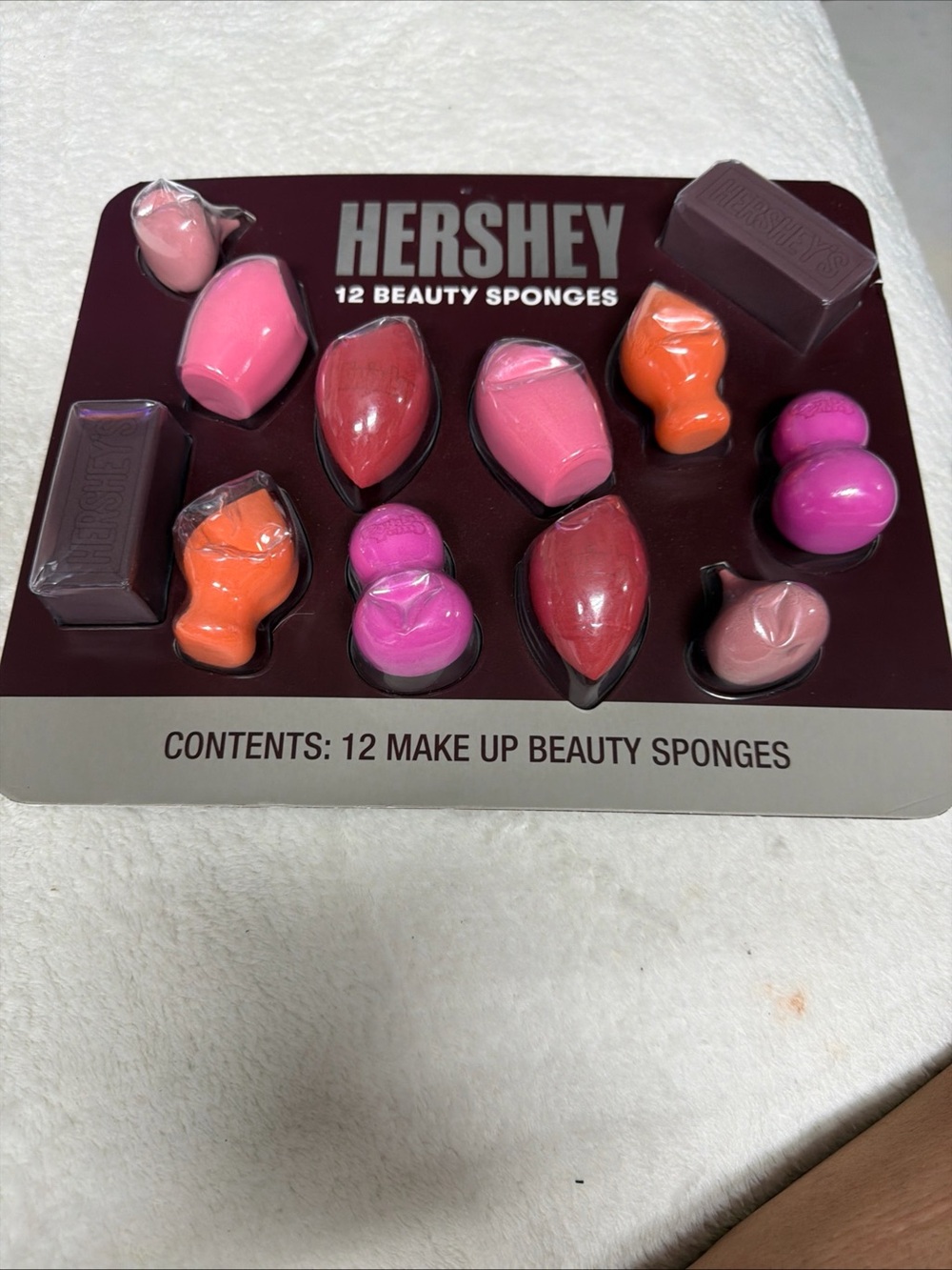 Hershey 12-Pack Pink & Orange Makeup Beauty Sponges